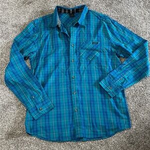 Oakley Blue Plaid Lightweight Flannel Shirt – Men’s Size Large (L), long sleeve
